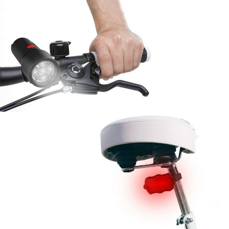 Front Led Bike Light - LED Bicycle Lights Set- Water Resistant Bike Front Headlight and Back Tail Light with 5 Flashing Red Light Modes for Biking Safety by Wakeman Outdoors