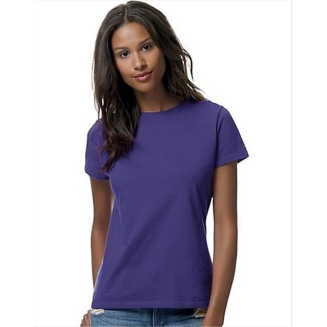 Hanes SL04 T-Shirt Nano-T pour Femmes Taille Medium, Violet