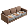 thumbnail image 5 of Xoenoiee Highland Cattle Print 3 Pcs Couch Cushion Covers Soft Plush Stretch Sofa Seat Cover Butterfly Lavender Flower Washable Jacquard Sofa Slipcovers with Elastic Bottom for Couch Chair, 5 of 7