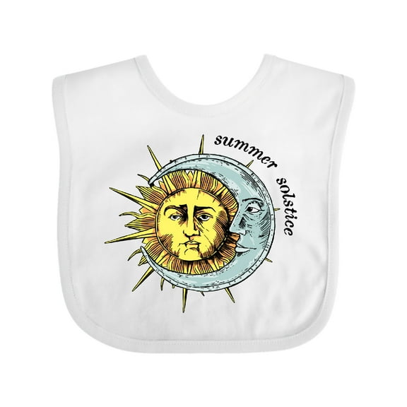 Inktastic Summer Solstice Sun and Moon Boys or Girls Baby Bib