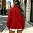 thumbnail image 5 of QINGFSAP Womens Long Sleeve Quarter Zip Sweatshirt High Neck Pullover Tunic Tops with Pockets, 5 of 9