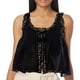 thumbnail image 1 of Camiseta sin mangas ajustada con parche de encaje liso para mujer, 1 of 3