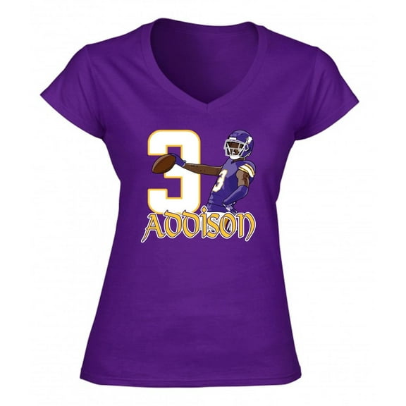 Jordan Addison TD 3 Minnesota LADIES V-NECK Shirt T-Shirt