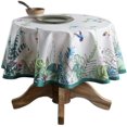 thumbnail image 1 of Geecy Tropiques 100% Cotton Round Tablecloth 63'' Diameter Kitchen Dining Decoration Spring/Summer, 1 of 7