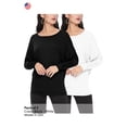 thumbnail image 5 of Women's Solid Stretch Dolman Tops (Pack of 2) Lightweight and Relaxed Fit, 5 of 5