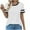 White, variant on Diufon Womens Plus Size T-Shirts Summer Casual Loose Color Block Short Sleeve Crewneck Tops Trendy Pleated Tees