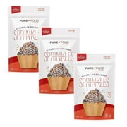 Pure Food By Estee Rainbow Nonpareils, 5oz (3 Pack) | Vegan Sprinkles for Ice Cream | Dye Free Sprinkles | Rainbow Jimmies for Baking | Natural Sprinkles | Gluten Free, Dairy Free, Nut Free