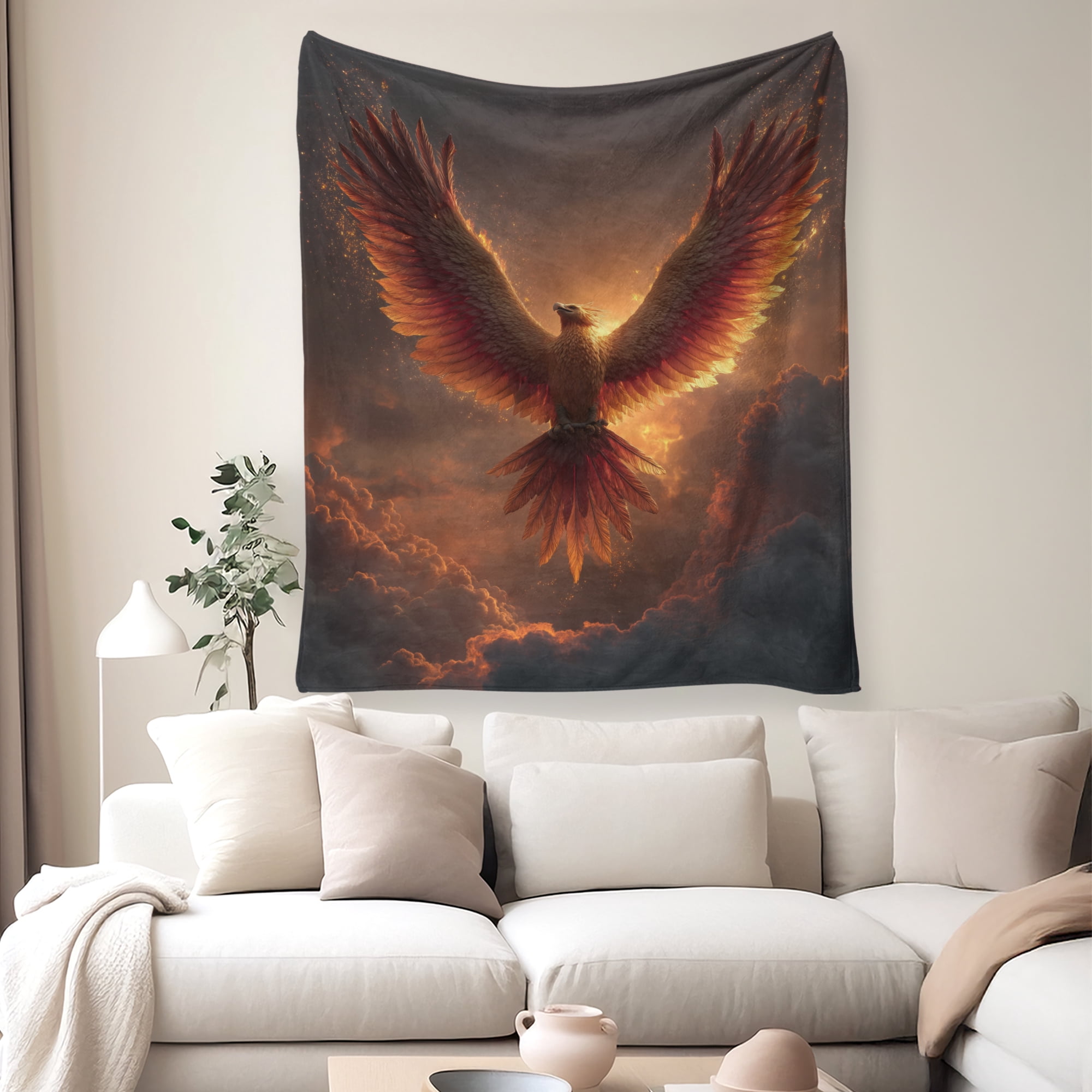 Flannel Fleece Throw Blanket, Soft Large Throw Blanket, Lightweight Cozy Plush Throw Blanket Fit Sofa Bed, 30"x40", Eagle