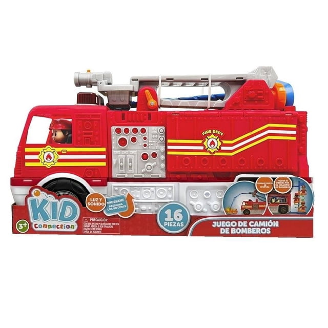 Camión de juguete Kid Connection Bomberos 16 Piezas