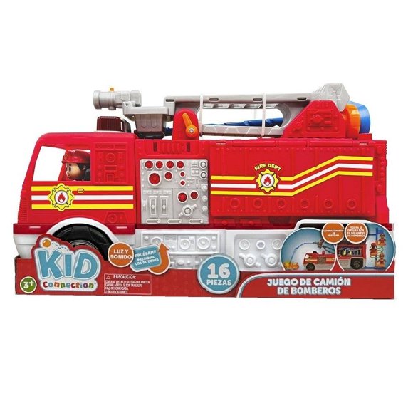 Camión de juguete Kid Connection Bomberos 16 Piezas