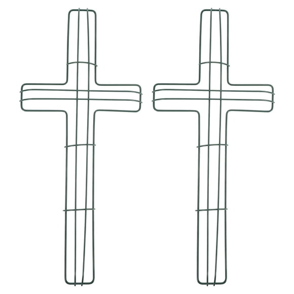BRIGHTFUFU 2pcs Pascua hierro corona de guirnaldas en forma de guirnalda de guirnalda de guirnalda de guirnalda de guirnalda de fabricación de suministros