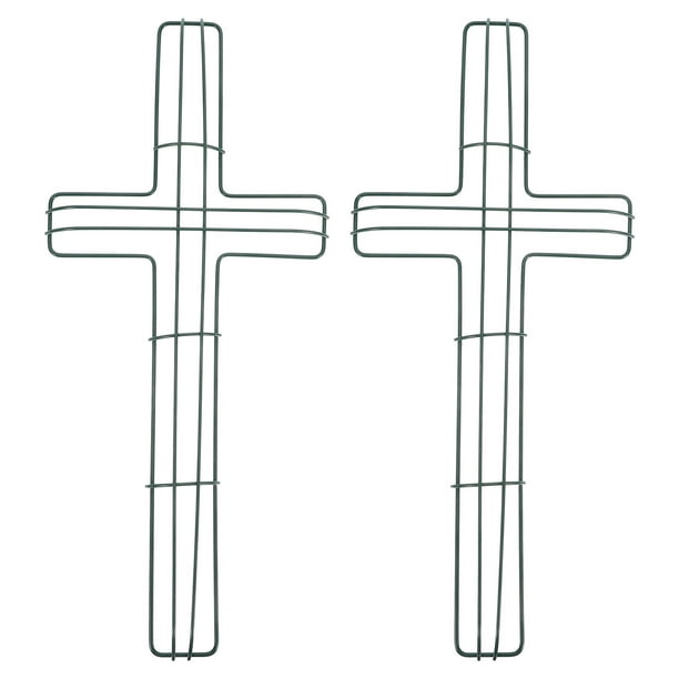 BRIGHTFUFU 2pcs Pascua hierro corona de guirnaldas en forma de guirnalda de guirnalda de guirnalda de guirnalda de guirnalda de fabricación de suministros