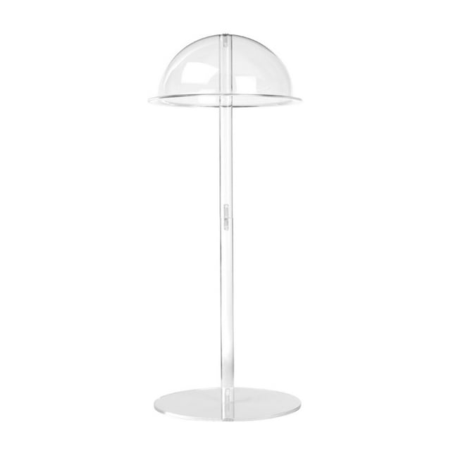 HUASHENG High Hat Display Stands For Vendors Black Acrylic Hat Holder Stand For Salon Cap Rack With Brim Cowboy Hat Holder Baseball Cap Rack Wig Holder