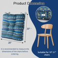 thumbnail image 5 of Golyzmt 20x20 Inch Bohemian Floor Pillow Thick Seat Cushion Multipurpose Yoga Meditation Pad for Indoor Outdoor Garden Home Office, Blue, 5 of 10