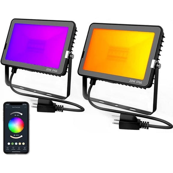 LUMIMAN Smart RGBCW LED Flood Light, 70W Equivalent Lighting 16 Million Color Changing Dimmable 2700K-6500K Outdoor Flood Lights
