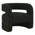 thumbnail image 3 of SAFAVIEH Couture Anissa Modern Linen Solid Accent Chair, Black, 3 of 6