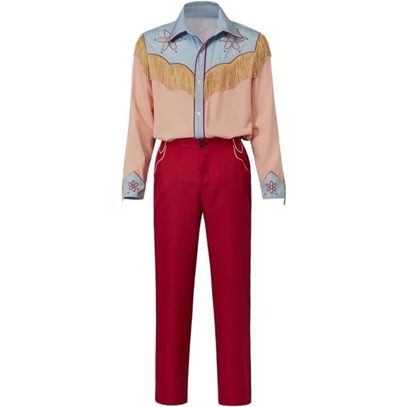 Adult Men Cowboy Shirt Pants Outfits Stage Performance Cloth