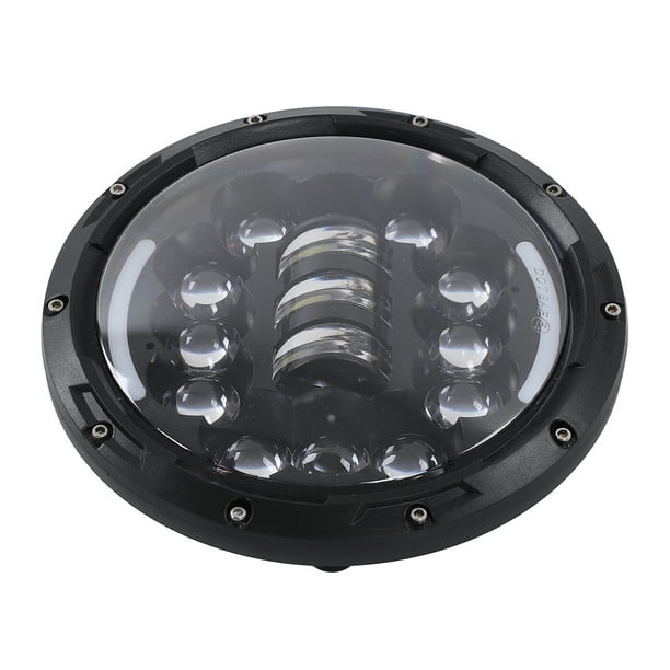 Faro delantero para motocicleta, 7 pulgadas, 12 LED, faro delantero para motocicleta, faro delantero para motocicleta redondo, estética elegante