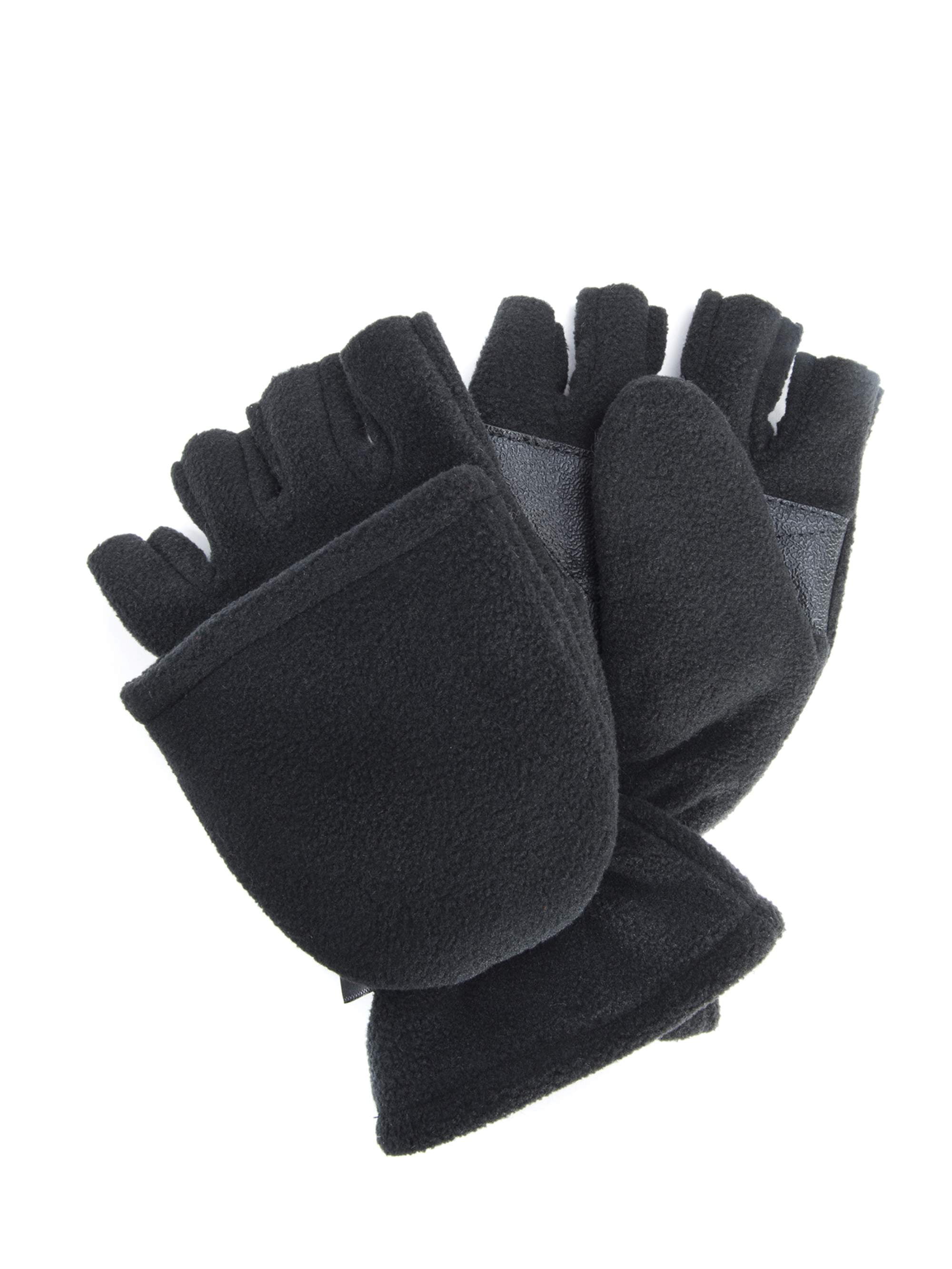 Glacier Glove Alaska River Black Flip Mitt Glove Fishing Hybrid Mitten Glove 