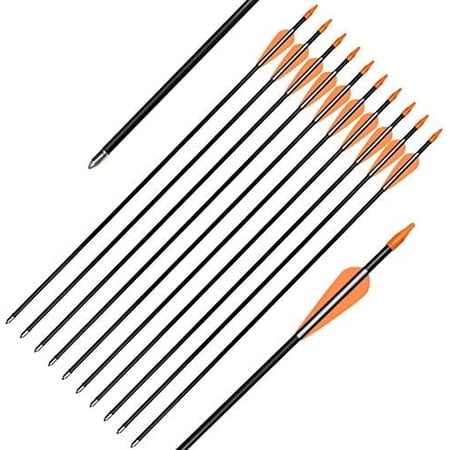 Fiberglass Practice Arrows Archery 24 26 28 30Inch Target Shooting Safetyglass Recurve Bows Suitable for Youth Children Woman Beginner