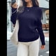 thumbnail image 4 of Suéteres Clásicos Casuales y Modernos para Mujer, Conjuntos de Otoño. Azul Marino XL, 4 of 8