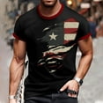 thumbnail image 4 of Men's Lightweight Loose Fit T-Shirt, Patriotic Independence Day Print with Quick-Dry Technology for Summer ,Dark Gray XL, 4 of 5
