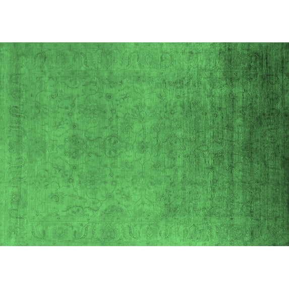 Ahgly Company Indoor Rectangle Persian Emerald Green Bohemian Area Rugs, 8' x 10'