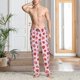 thumbnail image 2 of Fotbe Hand Drawn Strawberry Pantalones de Pijama para Hombre, Pantalones de Dormir, Pantalones de Casa con Cintura Ajustable y Bolsillos-Small, 2 of 6