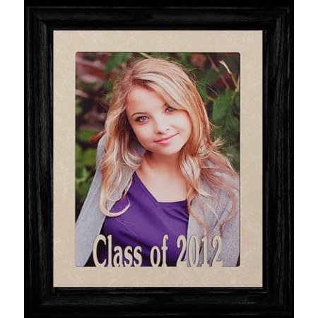 School Days Photo Mat 8X10 Class Of 2012 Portrait Senior/Graduate School Photo Keepsake Frame ~ Laser Cut Cream Mat With Frame (Black) ()