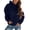Navy, variant on CIENVNSTG Women's Long Sleeve Pullover Hoodies Solid Color with Pocket Oversized Trendy Design 2026 Spring Fall Outfits for Daily Relaxation and Casual Social Occasions Green M