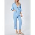 thumbnail image 3 of Cenuakty Women Blazer Suit, Elegant Long Sleeve Lapel Collar Jacket with Pants Lounge Outfit, 3 of 9