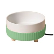 ACDANC Heated Water Bowl for Dogs Cats Outdoor,Usb Rechargeable Pet Heating Ceramic Bowl,Pet Water Dispenser,Outdoor Heated Dog Bowl
