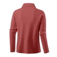 thumbnail image 7 of Zivyakyro Waffle Men Shirts Fall Button down Casual Long Sleeve Shirt Loose Collared Solid Red M, 7 of 7