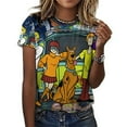 thumbnail image 3 of Scooby Doo Womens T-shirts Crewneck Shirts Blouse Short Sleeve Tee Shirts Girls Tops 4XL, 3 of 8