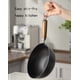 thumbnail image 5 of Fish Scale Pattern Flat Bottom Non-Stick Pan with Lid, New Uncoated Non-Stick Household Cooking Pan, Round Cooking Wok for Induction & Gas Stoves, Dishwasher-Friendly (26cm/10.24in), 5 of 7