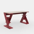 thumbnail image 5 of Ada Home Decor Furniture 3 Tier Light Mocha Burgundy Dearborn Modern Desk, 5 of 7