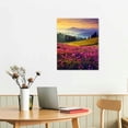 thumbnail image 2 of PIKWEEK Summer Mountain Overcast Sky Pink - on Canvas Modern Canvas Wall Art Pictures for Living Room Home Decor 12x16 in, 2 of 4