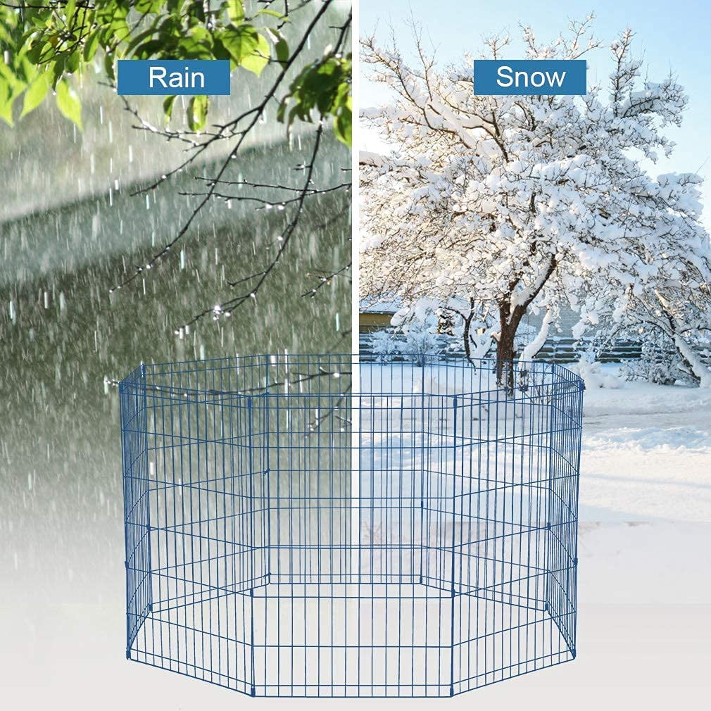 YRLLENSDAN 36'' Dog Pen for Outside, 8 Panel Exercise Fences Dog Kennel for Backyard Pet Playpen Crate Fence Pet Gate with Door Puppy Play Yard for Small Medium Large Dogs