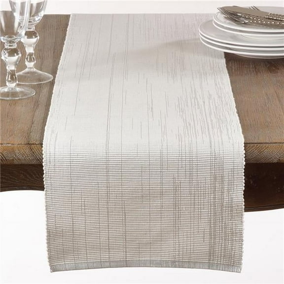 Saro Lifestyle Shimmering Design Ribbed Table Runner