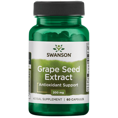 Swanson Grape Seed Extract 200 mg 60 Caps (Best Grapefruit Seed Extract For Candida)