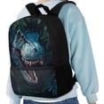 thumbnail image 3 of Uorisanigo Blue Dinosaur 17 inch Kids School Bag Lightweight Children Backpack for Boys and Girls Sports Casual Daypack with Adjustable Padded Straps for Elementary Kindergarten, 3 of 6