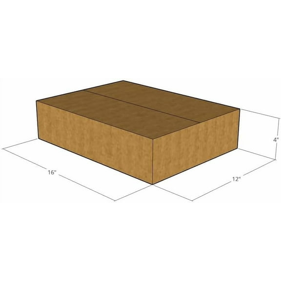 16" x 12" x 4" Corrugated Boxes 32 ECT (Pack of 5-16x12x4) | Quality Moving Boxes. Great for Shipping Boxes for Business, Office or Home.
