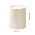 thumbnail image 3 of Fiudx Ofertas flash Artículos en oferta Funda para cubo de basura del hogar con cubierta, para sala de estar, cocina, dormitorio, cubo de basura de alta apariencia, color crema, blanco y negro, 3 of 7