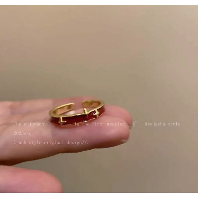 Anillo abierto para mujer, diseño de nicho de amor con lazo, anillo de dedo índice de alta calidad, anillo de estilo simple y frío