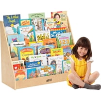 ECR4KIDS Birch Single-Sided Book Display - 30" Height x 36" Width x 15" Depth - Natural - Birch - 1Each