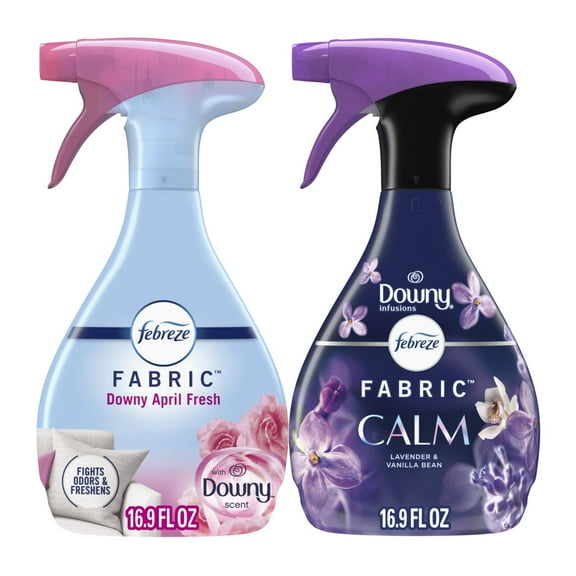 Febreze Odor-Fighting Fabric Refresher, Downy Calm and Downy April Fresh, 16.9oz, 2 pack