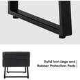 thumbnail image 3 of BarberPub 3-Seat Waiting Room Bench Chair, Salon Guest Reception Bench, Lobby Chairs, 440 lbs Capacity, Dark Grey, 3 of 10