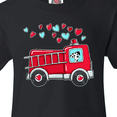 thumbnail image 4 of Inktastic Valentine Fire Truck with Cute Dalmatian and Hearts Youth T-Shirt, 4 of 5
