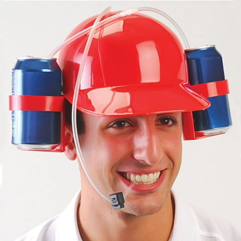 Novelty Place Drinking Helmet Can Holder Drinker Hat Cap Party Hat