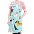 thumbnail image 5 of Cartoon Dog Apron-Garden Aprons for Women with Pockets-Cotton Linen Waterproof Kitchen Cooking Gardening Aprons Adjustable for Kitchen,Cooking,BBQ and Salon 33x27 Inch, 5 of 7